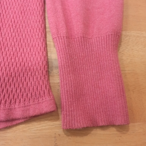 .Eddie Bauer Sweater Mens L Soft Red Quarter Zip Cable Knit Pullover Preppy - Picture 9 of 16